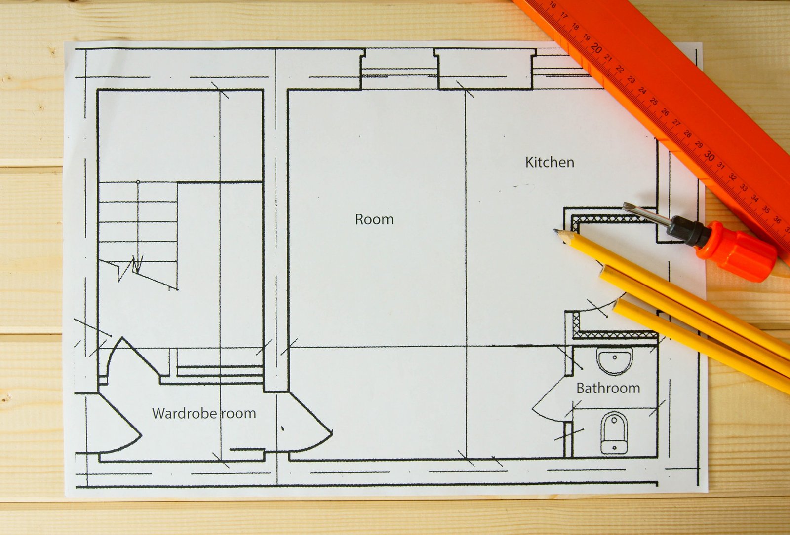 Kleines Apartment mit kompaktem Grundriss
